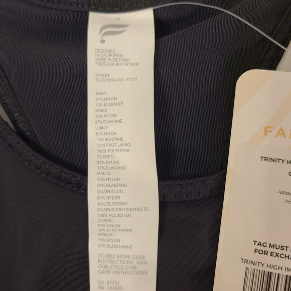 Fabletics Trinity High Impact Sports Bra Black Small Padded Yoga Workout NEW - Picture 8 of 11